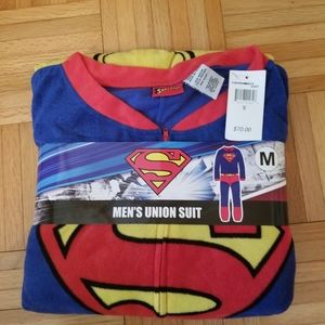 NWT Adult Superman Onesie Sleeper